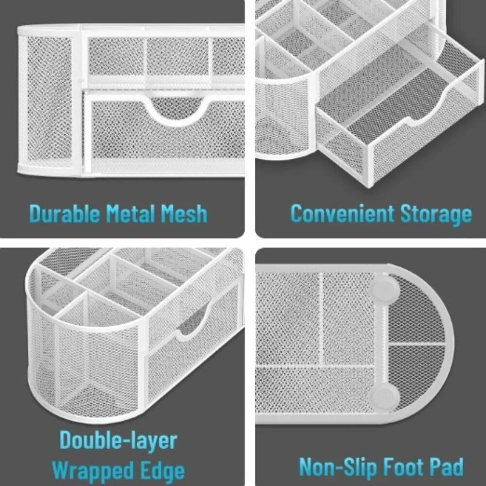 9 GRIDS METAL MESH DESK ORGANIZER OFFICE SUPPLIES